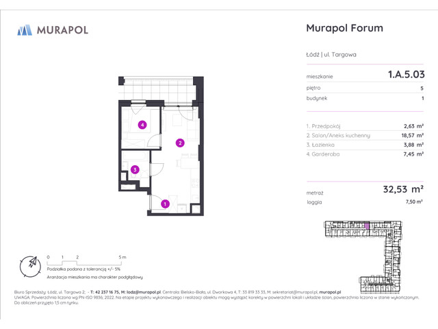 Mieszkanie w inwestycji Murapol Forum, symbol 1.A.5.03 » nportal.pl