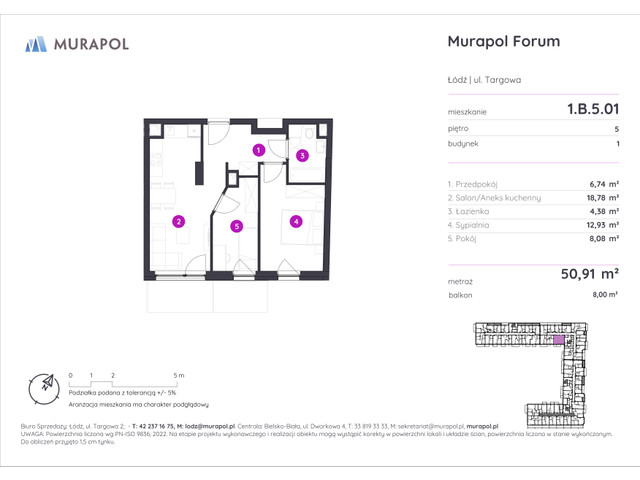 Mieszkanie w inwestycji Murapol Forum, symbol 1.B.5.01 » nportal.pl