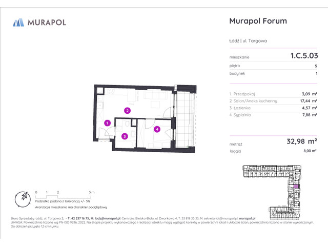 Mieszkanie w inwestycji Murapol Forum, symbol 1.C.5.03 » nportal.pl
