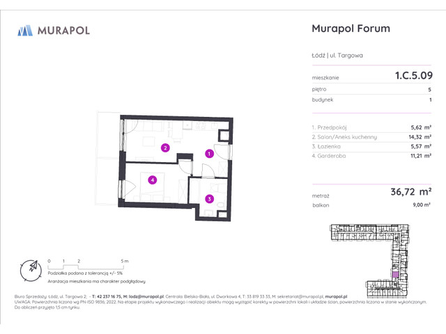 Mieszkanie w inwestycji Murapol Forum, symbol 1.C.5.09 » nportal.pl