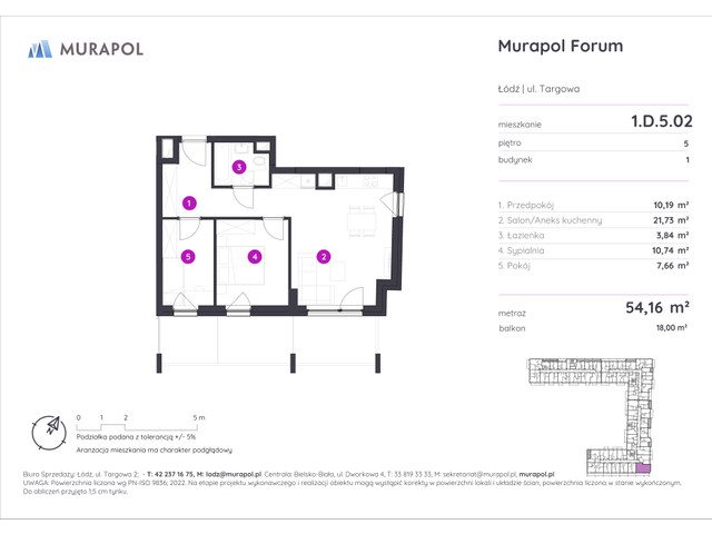 Mieszkanie w inwestycji Murapol Forum, symbol 1.D.5.02 » nportal.pl