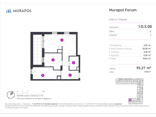 Mieszkanie w inwestycji Murapol Forum, symbol 1.D.5.08 » nportal.pl