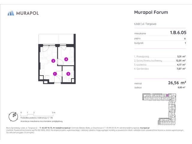 Mieszkanie w inwestycji Murapol Forum, symbol 1.B.6.05 » nportal.pl
