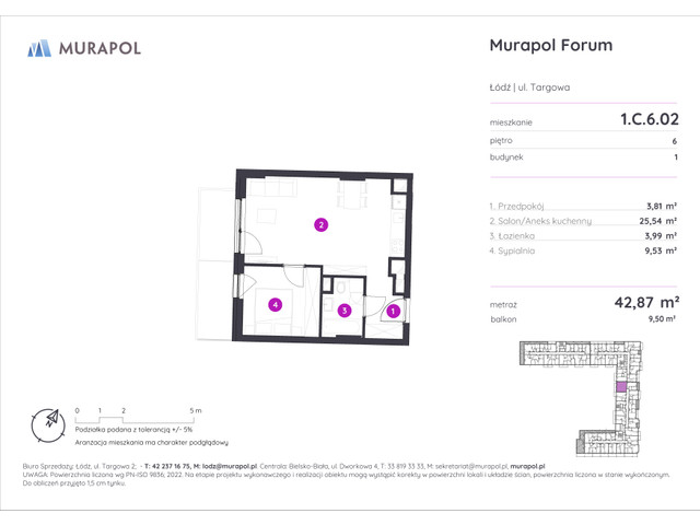 Mieszkanie w inwestycji Murapol Forum, symbol 1.C.6.02 » nportal.pl