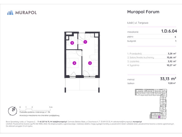 Mieszkanie w inwestycji Murapol Forum, symbol 1.D.6.04 » nportal.pl