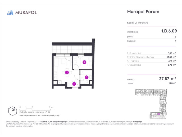 Mieszkanie w inwestycji Murapol Forum, symbol 1.D.6.09 » nportal.pl