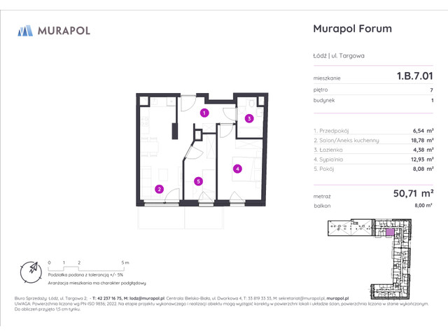 Mieszkanie w inwestycji Murapol Forum, symbol 1.B.7.01 » nportal.pl