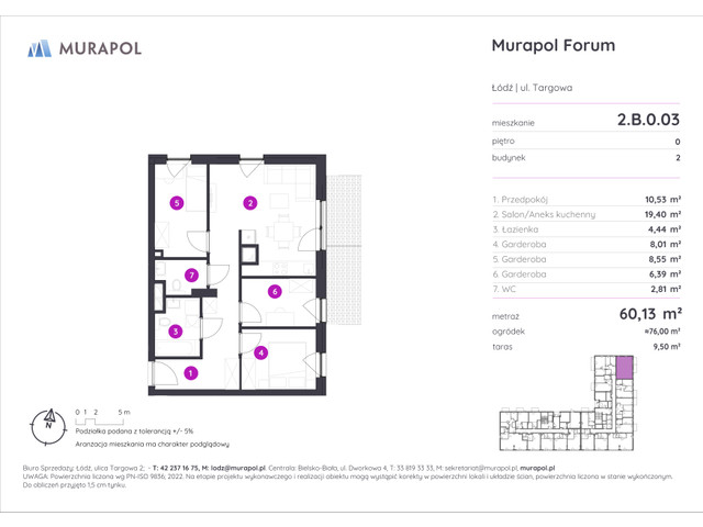 Mieszkanie w inwestycji Murapol Forum, symbol 2.B.0.03 » nportal.pl