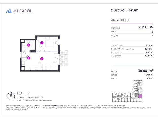 Mieszkanie w inwestycji Murapol Forum, symbol 2.B.0.06 » nportal.pl