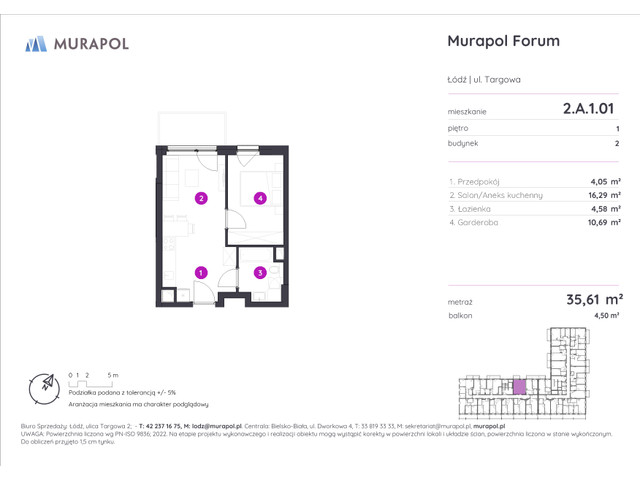 Mieszkanie w inwestycji Murapol Forum, symbol 2.A.1.01 » nportal.pl