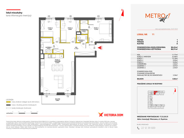 Mieszkanie w inwestycji METRO ART, symbol 9M.11 » nportal.pl