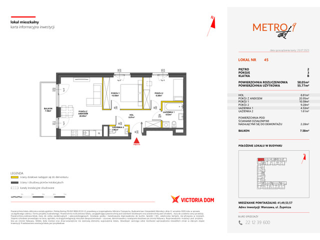 Mieszkanie w inwestycji METRO ART, symbol 9M.45 » nportal.pl