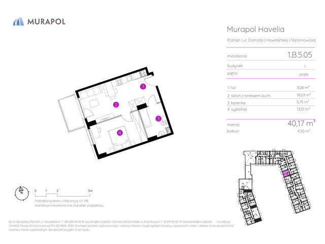 Mieszkanie w inwestycji Murapol Havelia, symbol 1.B.5.05 » nportal.pl