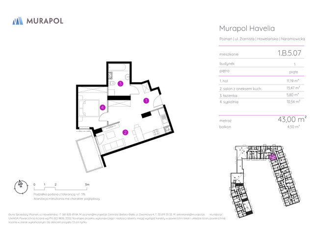 Mieszkanie w inwestycji Murapol Havelia, symbol 1.B.5.07 » nportal.pl