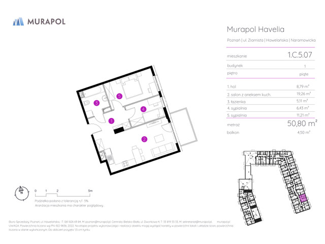 Mieszkanie w inwestycji Murapol Havelia, symbol 1.C.5.07 » nportal.pl