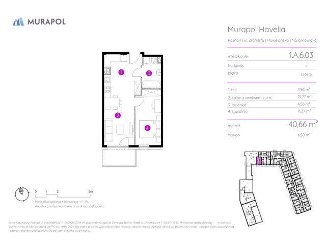 Mieszkanie w inwestycji Murapol Havelia, symbol 1.A.6.03 » nportal.pl