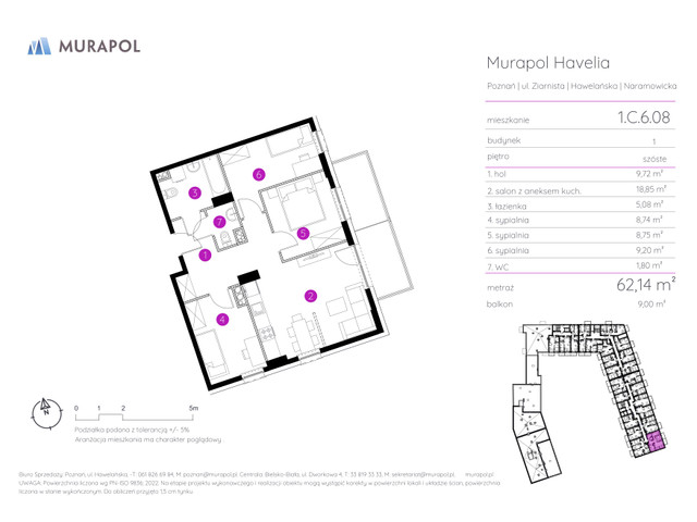 Mieszkanie w inwestycji Murapol Havelia, symbol 1.C.6.08 » nportal.pl