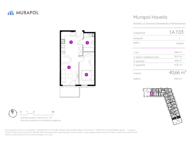 Mieszkanie w inwestycji Murapol Havelia, symbol 1.A.7.03 » nportal.pl