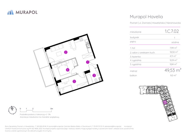 Mieszkanie w inwestycji Murapol Havelia, symbol 1.C.7.02 » nportal.pl