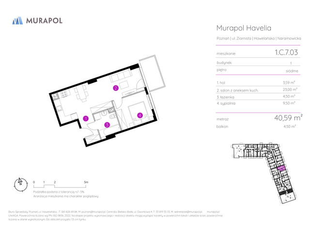 Mieszkanie w inwestycji Murapol Havelia, symbol 1.C.7.03 » nportal.pl