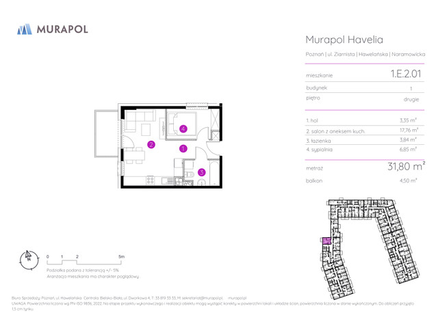Mieszkanie w inwestycji Murapol Havelia, symbol 1.E.2.01 » nportal.pl