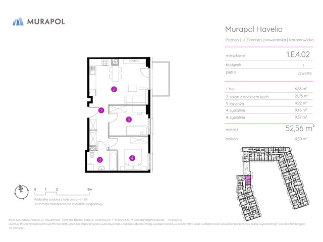 Mieszkanie w inwestycji Murapol Havelia, symbol 1.E.4.02 » nportal.pl