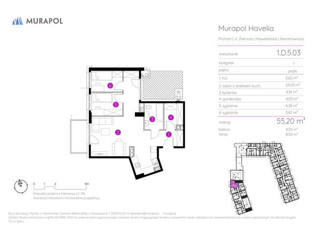 Mieszkanie w inwestycji Murapol Havelia, symbol 1.D.5.03 » nportal.pl