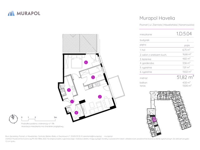 Mieszkanie w inwestycji Murapol Havelia, symbol 1.D.5.04 » nportal.pl