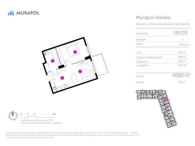 Mieszkanie w inwestycji Murapol Havelia, symbol 1.B.1.03 » nportal.pl