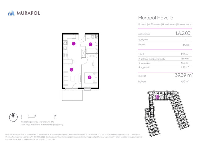 Mieszkanie w inwestycji Murapol Havelia, symbol 1.A.2.03 » nportal.pl