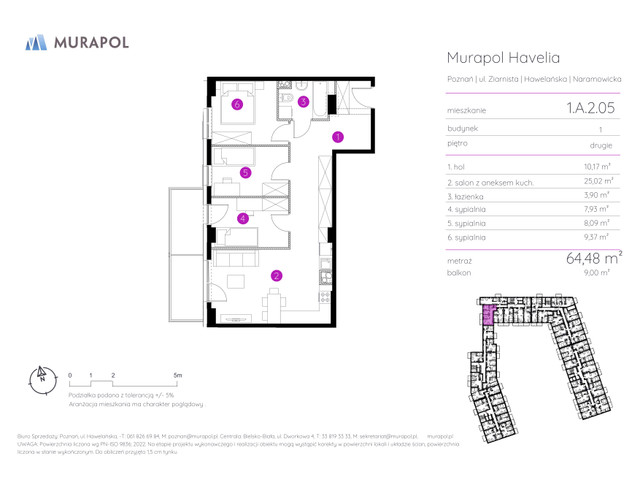 Mieszkanie w inwestycji Murapol Havelia, symbol 1.A.2.05 » nportal.pl