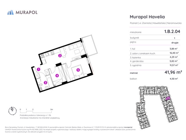 Mieszkanie w inwestycji Murapol Havelia, symbol 1.B.2.04 » nportal.pl