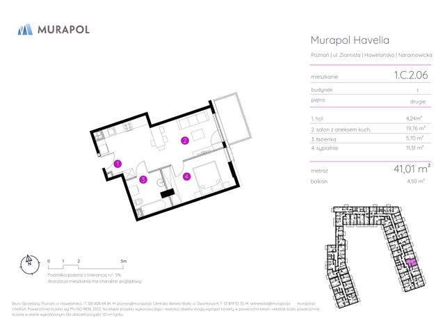 Mieszkanie w inwestycji Murapol Havelia, symbol 1.C.2.06 » nportal.pl