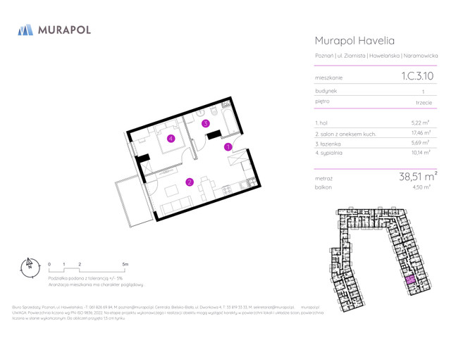 Mieszkanie w inwestycji Murapol Havelia, symbol 1.C.3.10 » nportal.pl