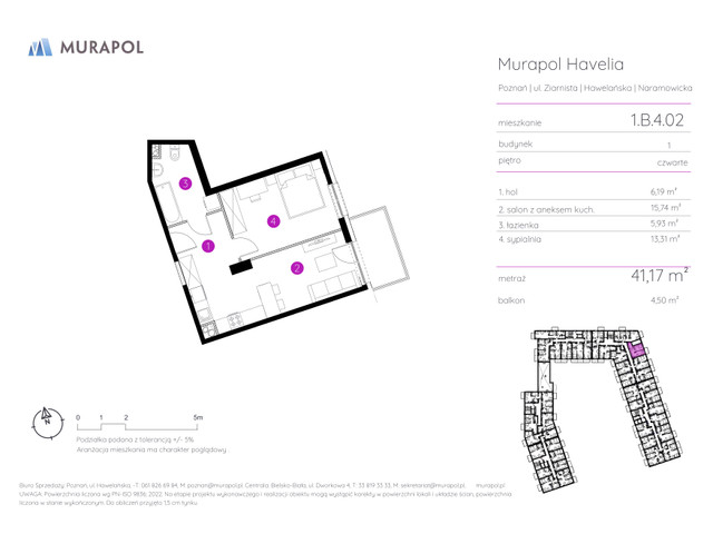 Mieszkanie w inwestycji Murapol Havelia, symbol 1.B.4.02 » nportal.pl