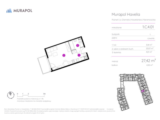 Mieszkanie w inwestycji Murapol Havelia, symbol 1.C.4.01 » nportal.pl
