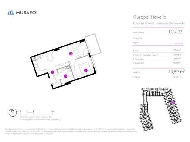 Mieszkanie w inwestycji Murapol Havelia, symbol 1.C.4.03 » nportal.pl