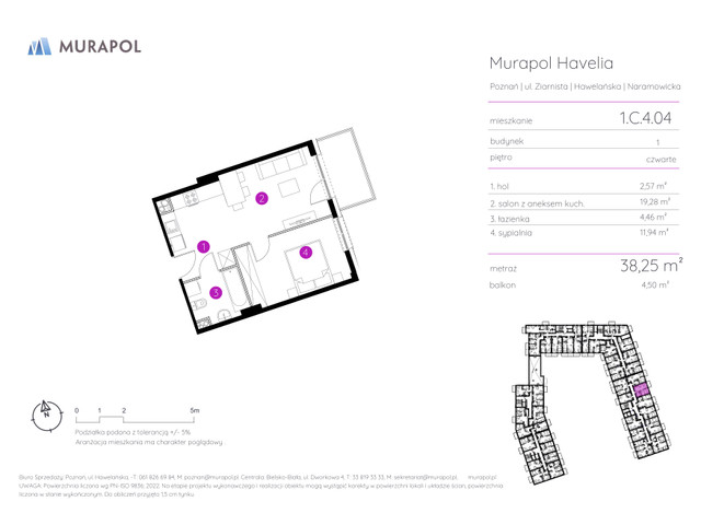 Mieszkanie w inwestycji Murapol Havelia, symbol 1.C.4.04 » nportal.pl