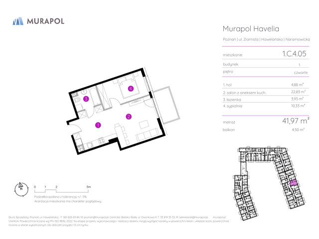 Mieszkanie w inwestycji Murapol Havelia, symbol 1.C.4.05 » nportal.pl