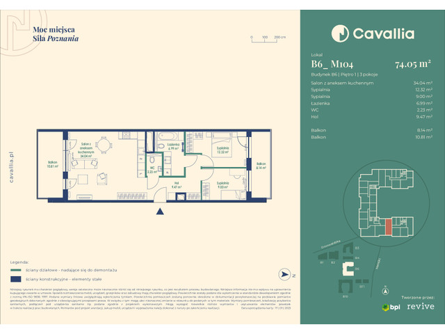 Mieszkanie w inwestycji Cavallia, symbol B6_M104 » nportal.pl