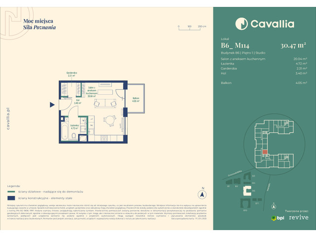 Mieszkanie w inwestycji Cavallia, symbol B6_M114 » nportal.pl