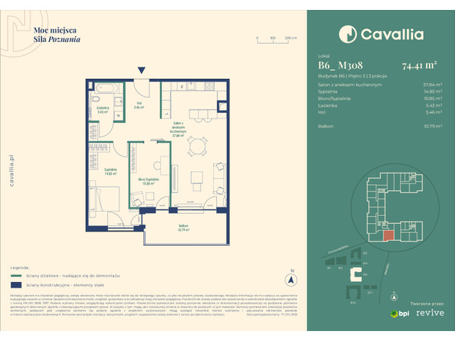 Mieszkanie w inwestycji Cavallia, symbol B6_M308 » nportal.pl