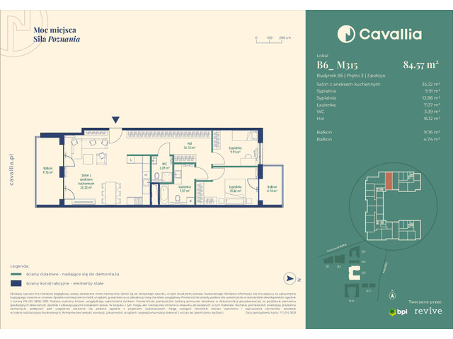 Mieszkanie w inwestycji Cavallia, symbol B6_M315 » nportal.pl