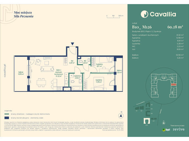 Mieszkanie w inwestycji Cavallia, symbol B10_M126 » nportal.pl