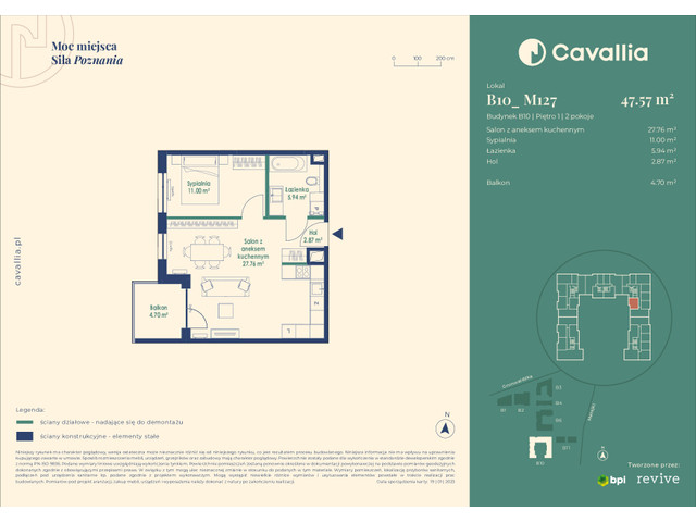 Mieszkanie w inwestycji Cavallia, symbol B10_M127 » nportal.pl