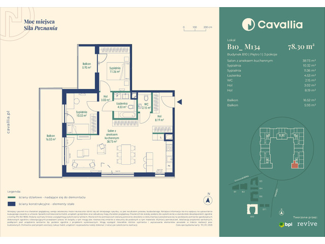 Mieszkanie w inwestycji Cavallia, symbol B10_M134 » nportal.pl