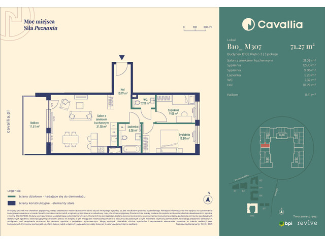 Mieszkanie w inwestycji Cavallia, symbol B10_M307 » nportal.pl