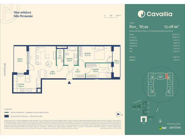 Mieszkanie w inwestycji Cavallia, symbol B10_M319 » nportal.pl