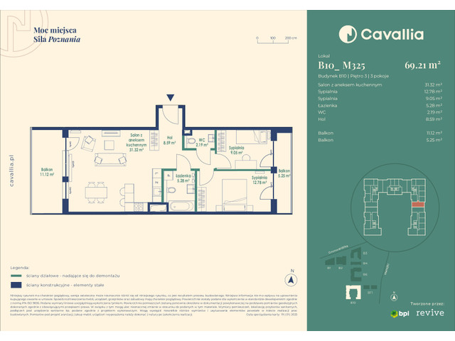 Mieszkanie w inwestycji Cavallia, symbol B10_M325 » nportal.pl