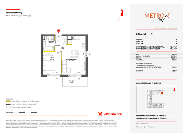 Mieszkanie w inwestycji METRO ART, symbol 8M.31 » nportal.pl